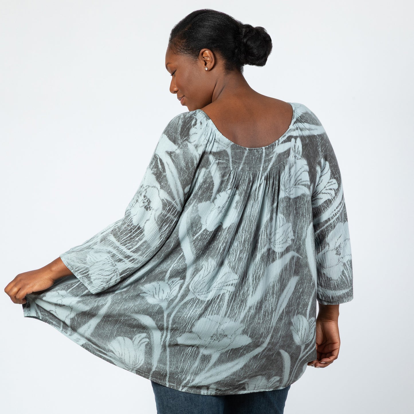 Watercolor Flower Long Sleeve Top