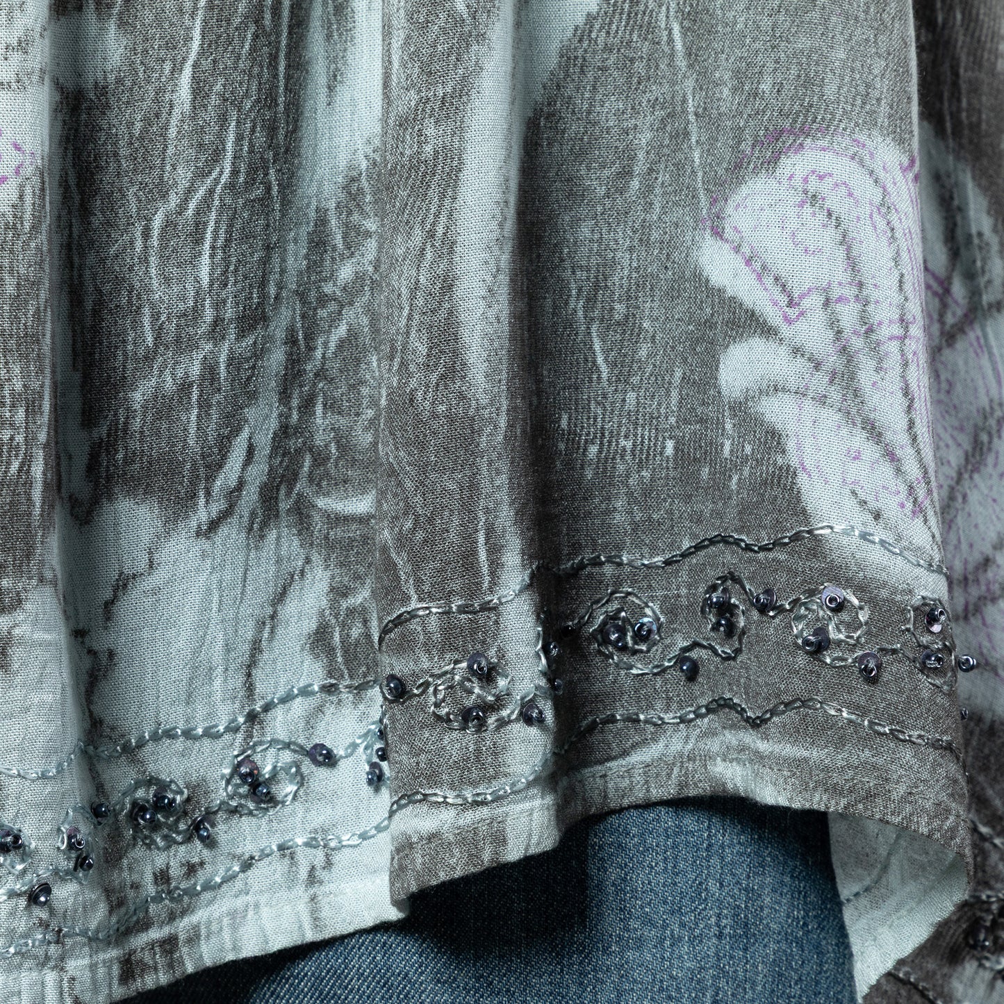 Watercolor Flower Long Sleeve Top