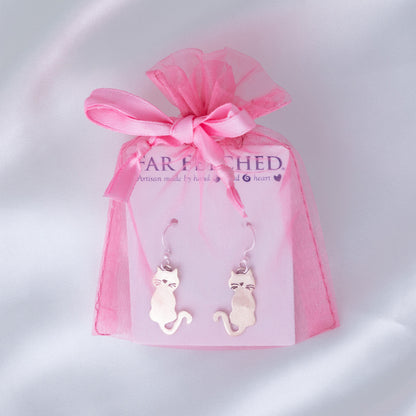 Sweet Whiskers Cat Earrings