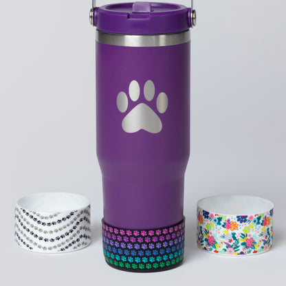 Paw Love Silicone Tumbler Boot - Set of 3 | Fits 30 oz & 40 oz Tumblers