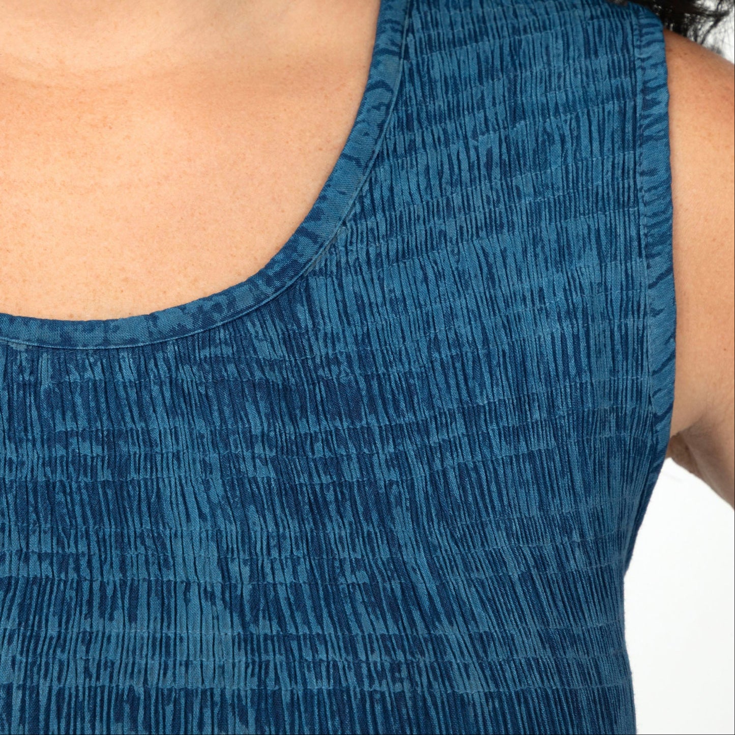 Henna Tie-Dye Sleeveless Midi Dress