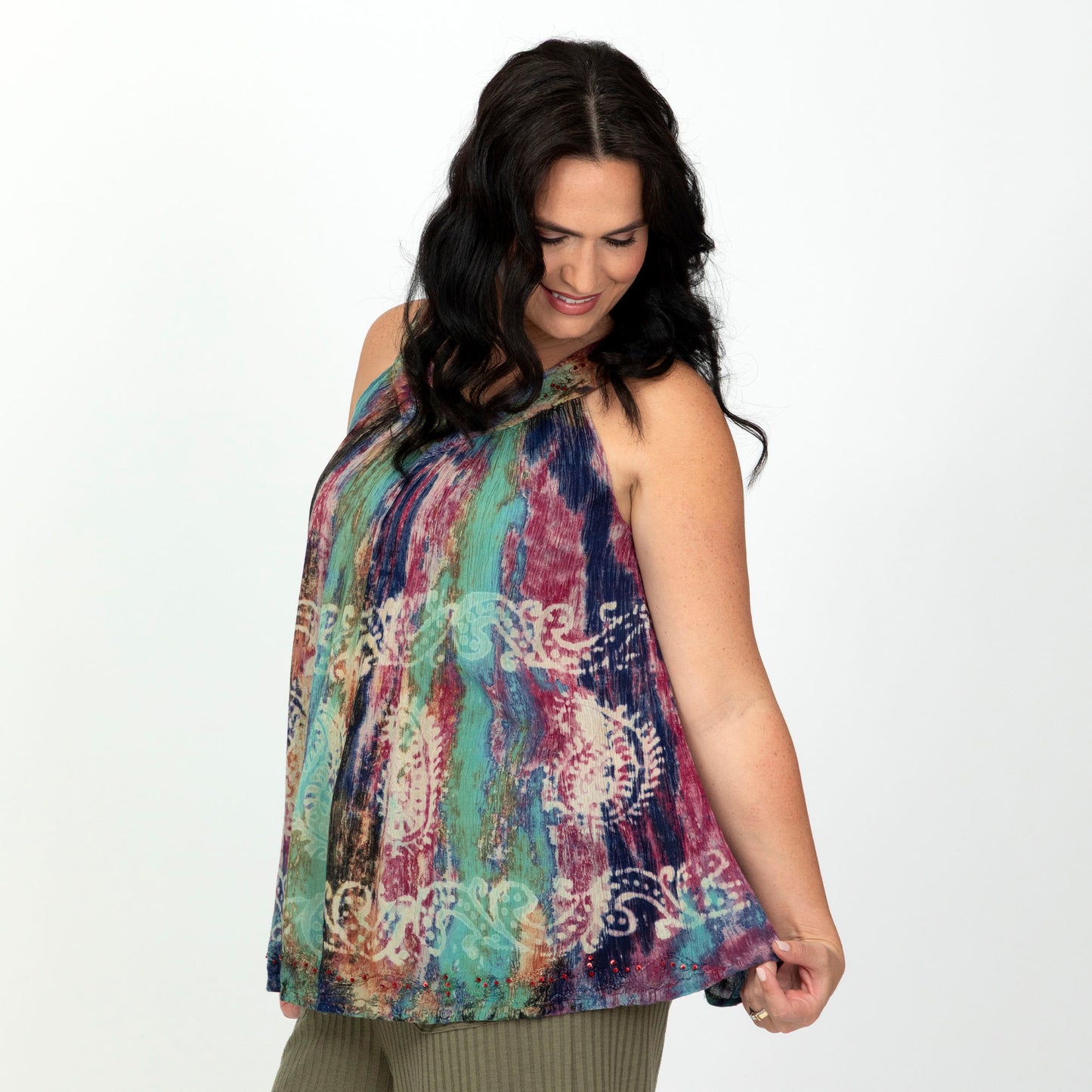 Tie-Dye Paisley Spirit Sleeveless Top