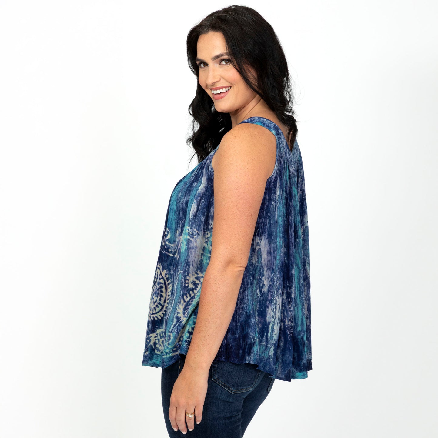 Tie-Dye Paisley Spirit Sleeveless Top