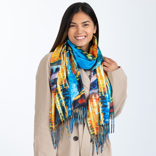 Museum Collection Artistic Double Sided Print Scarf