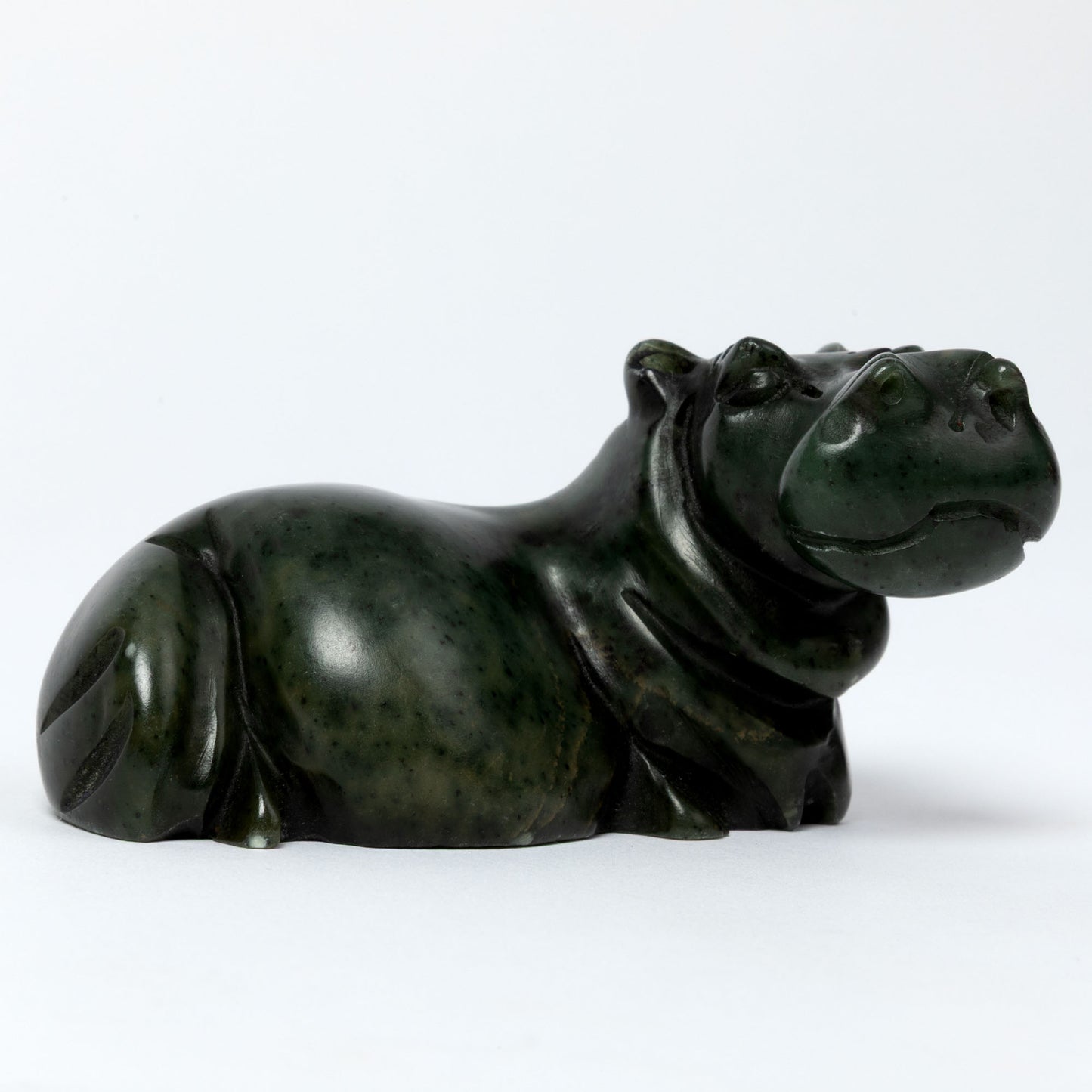 Hand-Carved Serpentine Stone Wildlife Figurine