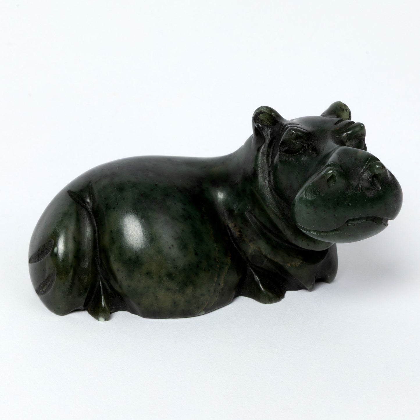 Hand-Carved Serpentine Stone Wildlife Figurine