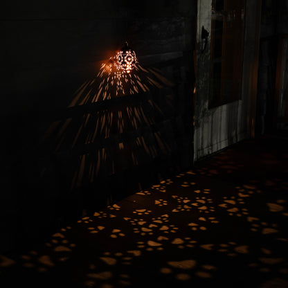 Paws & Hearts Bronze Cutout Hanging Metal Solar Lantern