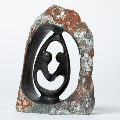 Hand-Carved Serpentine Stone Dancing Couple