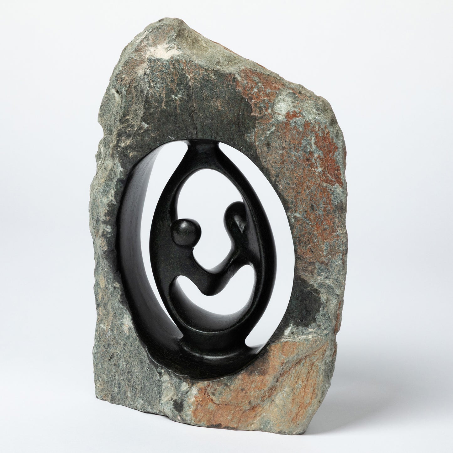 Hand-Carved Serpentine Stone Dancing Couple