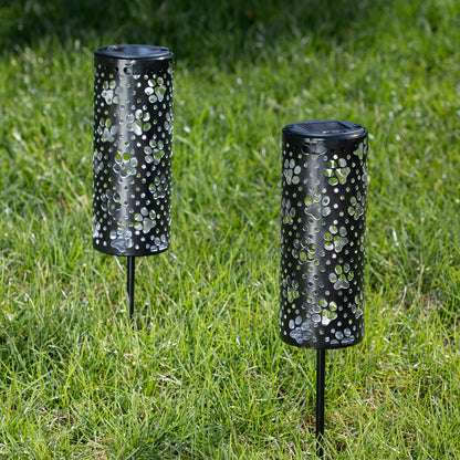 Paw Prints Solar Pathway Lights - Set of 2