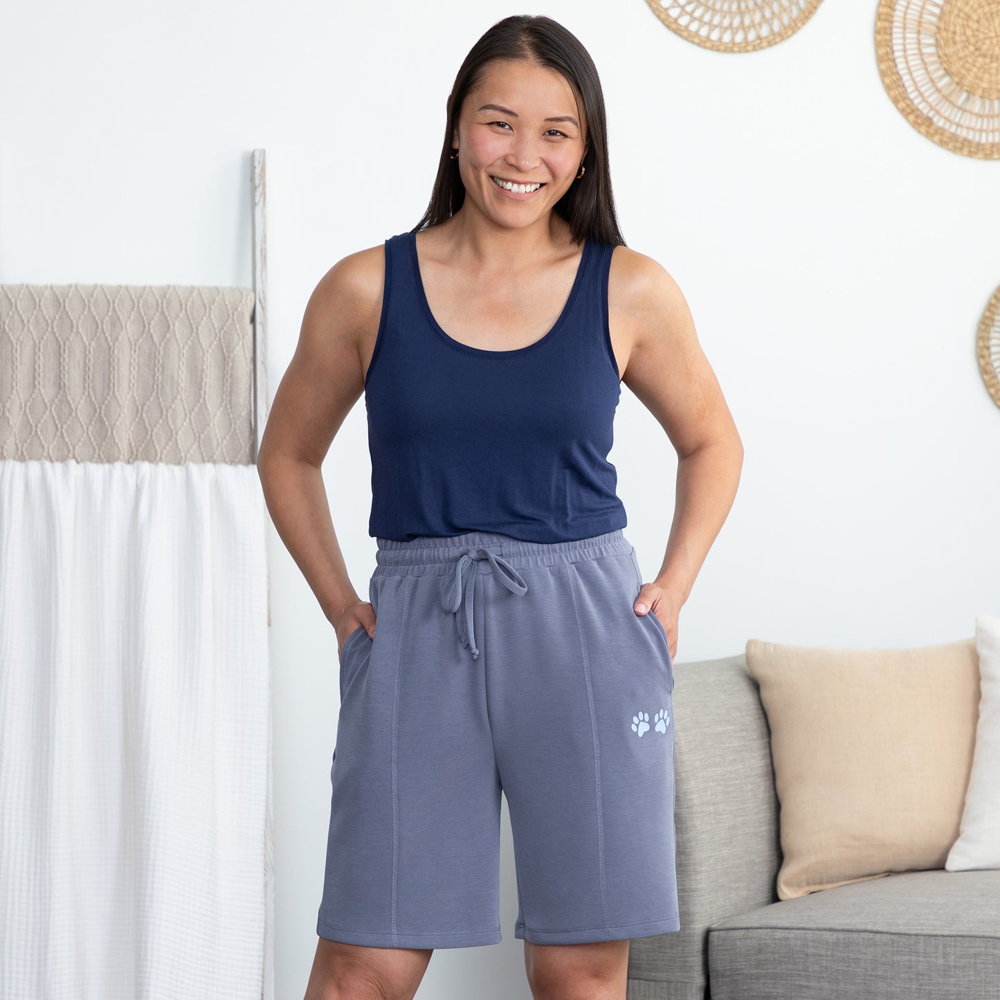 Paw Print Ultra Soft Modal Shorts