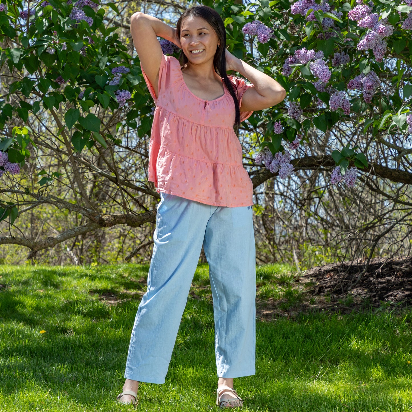 Paw Print Lightweight Cropped Pants
