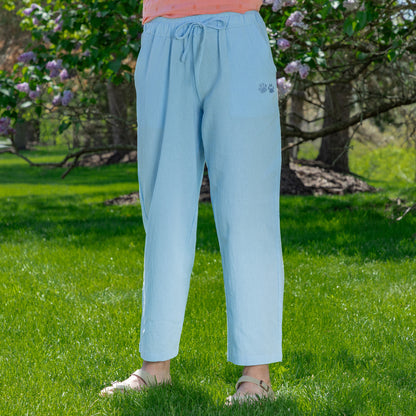 Paw Print Lightweight Cropped Pants