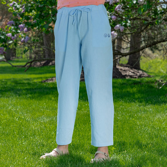 Paw Print Lightweight Cropped Pants