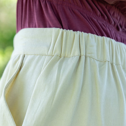 Embroidered Paw & Flower Comfort Waist Pants