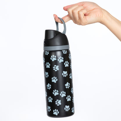Paw Print Easy Sip Stainless Steel Water Bottle - 32oz