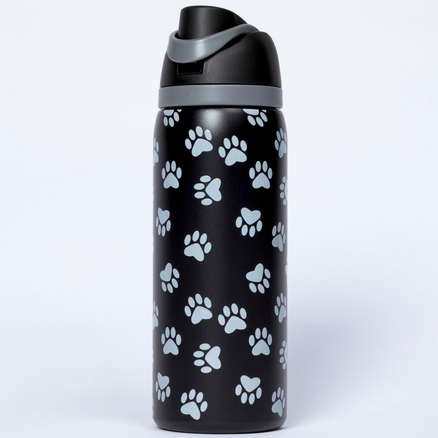 Paw Print Easy Sip Stainless Steel Water Bottle - 32oz