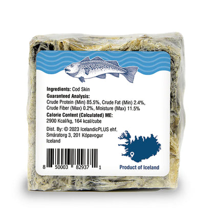 Icelandic Cod Skin Dog Treat - Large 2-inch Cube