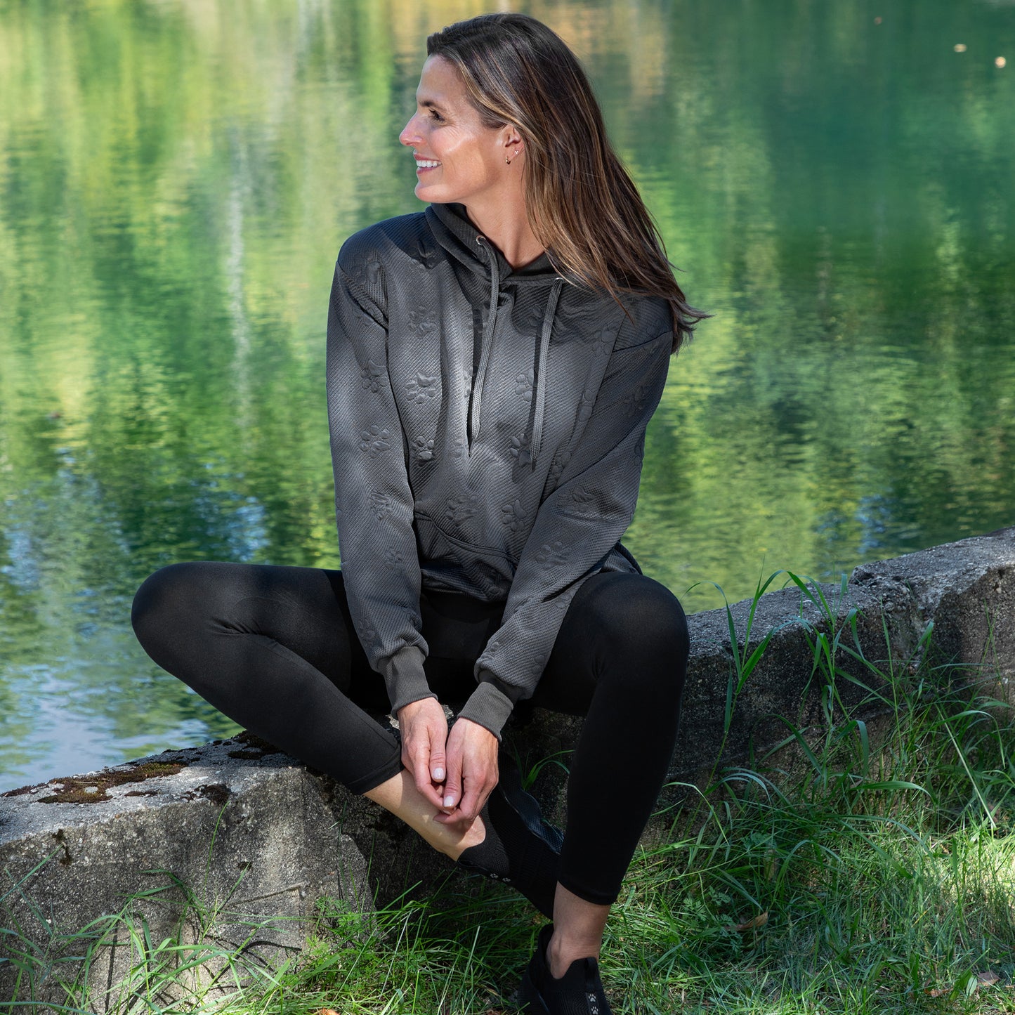 All Over Paw Jacquard Hoodie