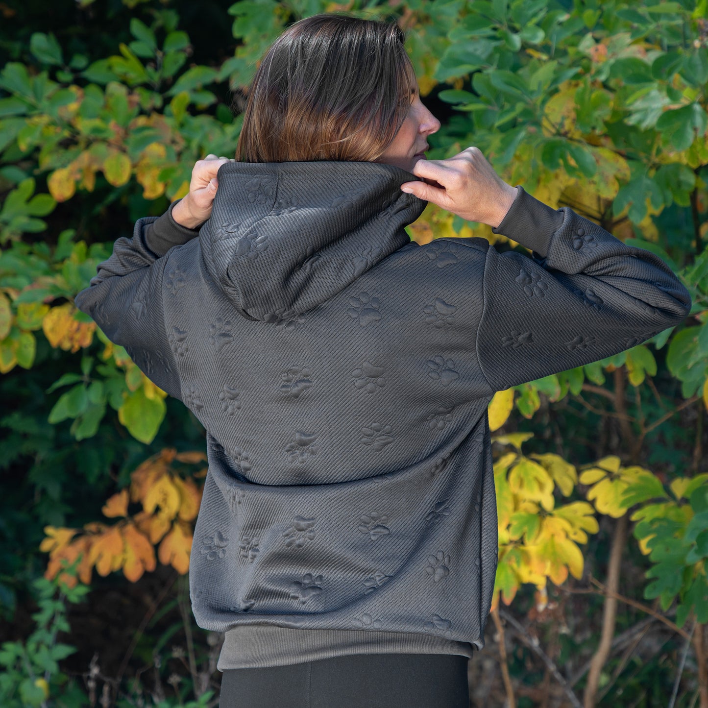 All Over Paw Jacquard Hoodie