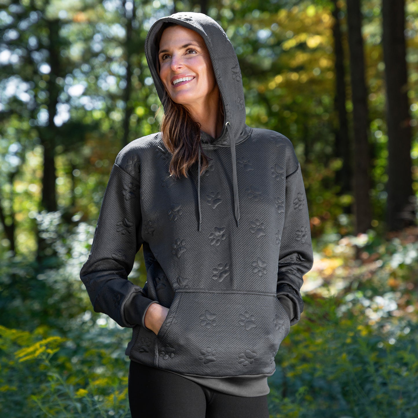 All Over Paw Jacquard Hoodie