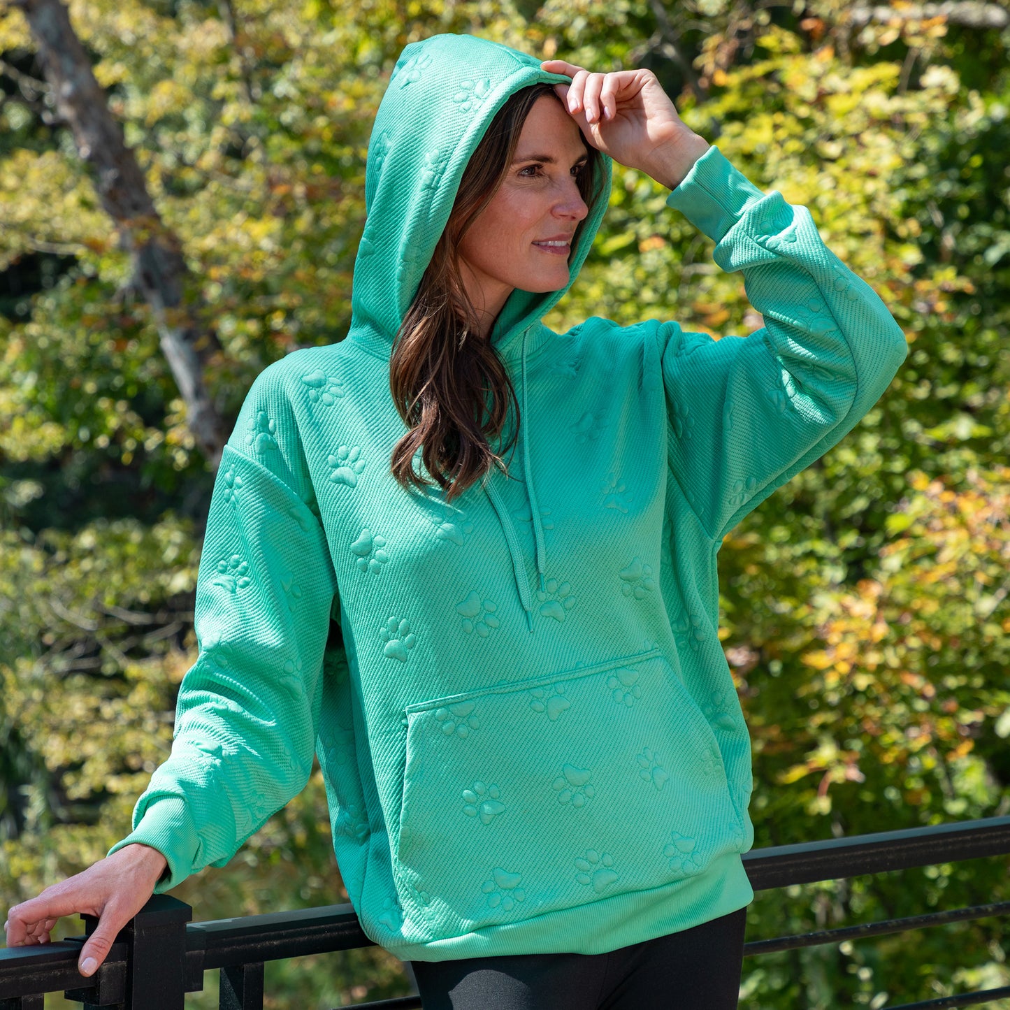 All Over Paw Jacquard Hoodie