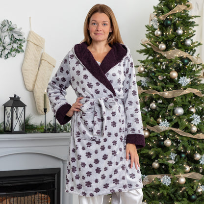 Pet Love Hooded Plush Fleece Robe