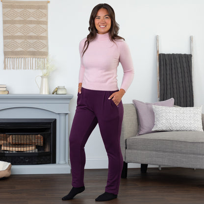 Paw Print Pleated Panel Casual Pants with Pockets