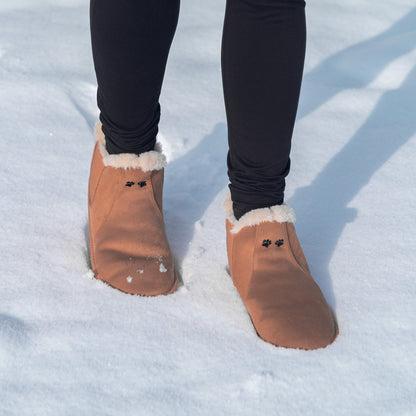 Paw Print Faux Suede Chelsea Boots