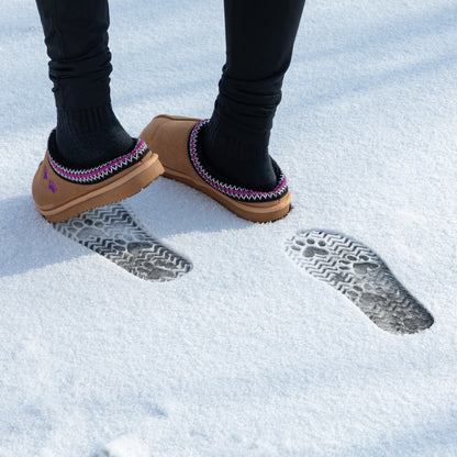 Paw Print Embroidered Indoor/Outdoor Slide-in Slipper Shoes
