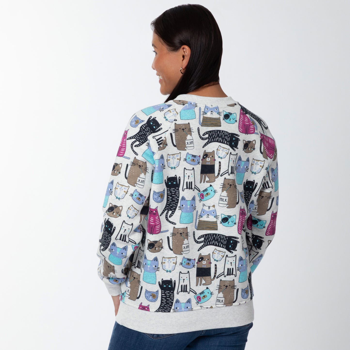 Colorful Pet Print Sweatshirt