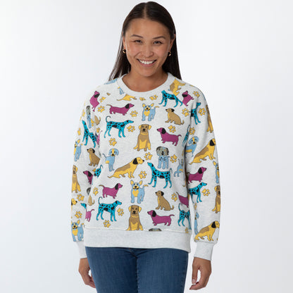 Colorful Pet Print Sweatshirt