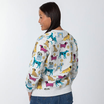 Colorful Pet Print Sweatshirt