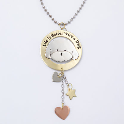 Pet Parent Mixed Metal Car Charm