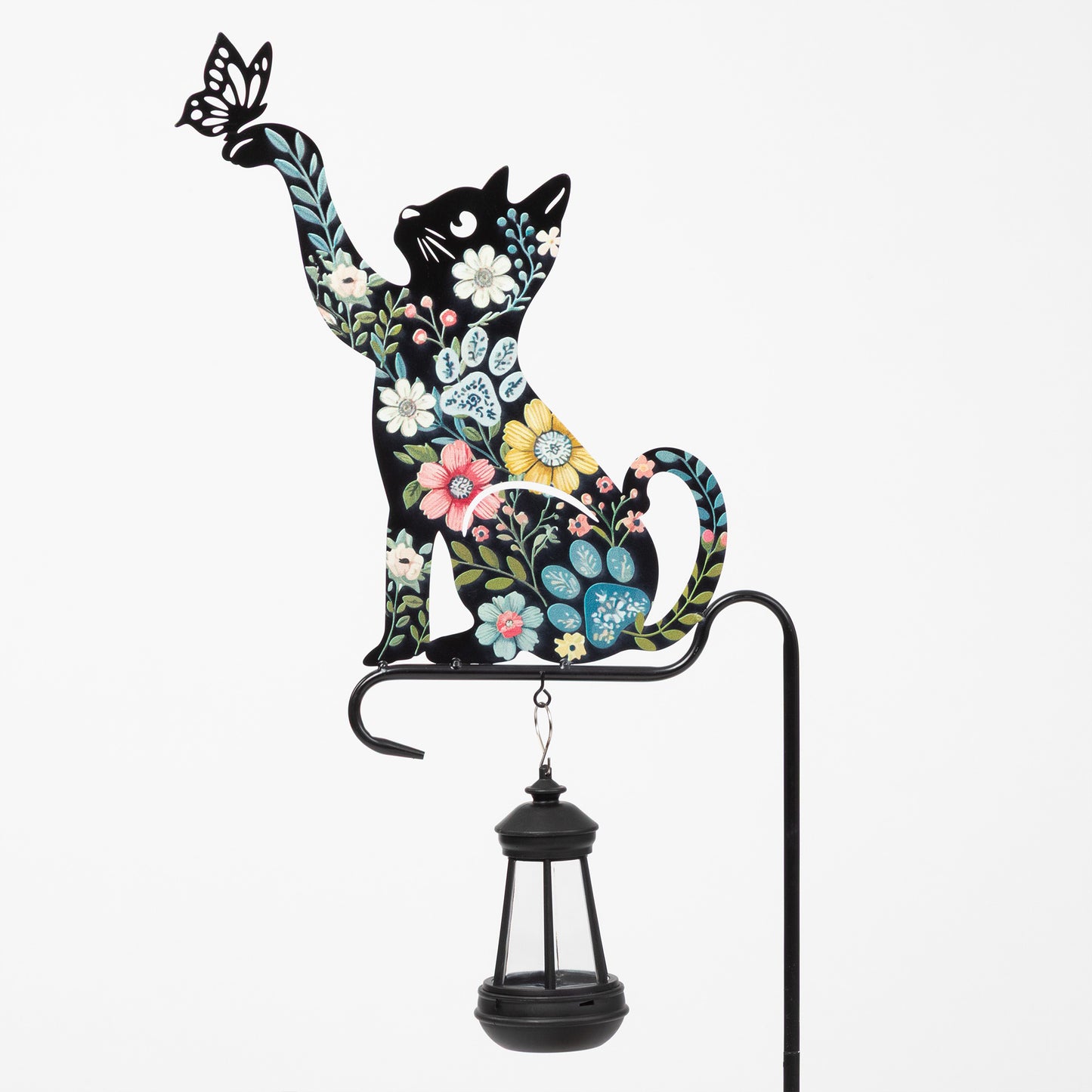 Floral Pet Silhouette Solar Light Garden Stake