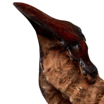 Hand-Carved Driftwood Pretty Bird Garden Stake