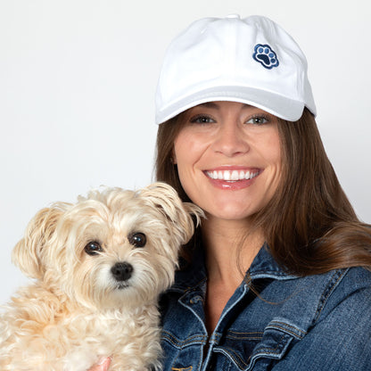 Paws Print Distressed Vintage Cotton Baseball Cap