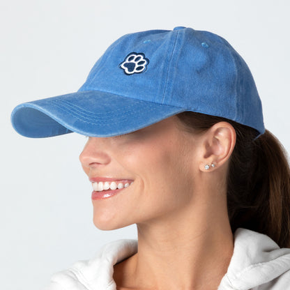 Paws Print Distressed Vintage Cotton Baseball Cap