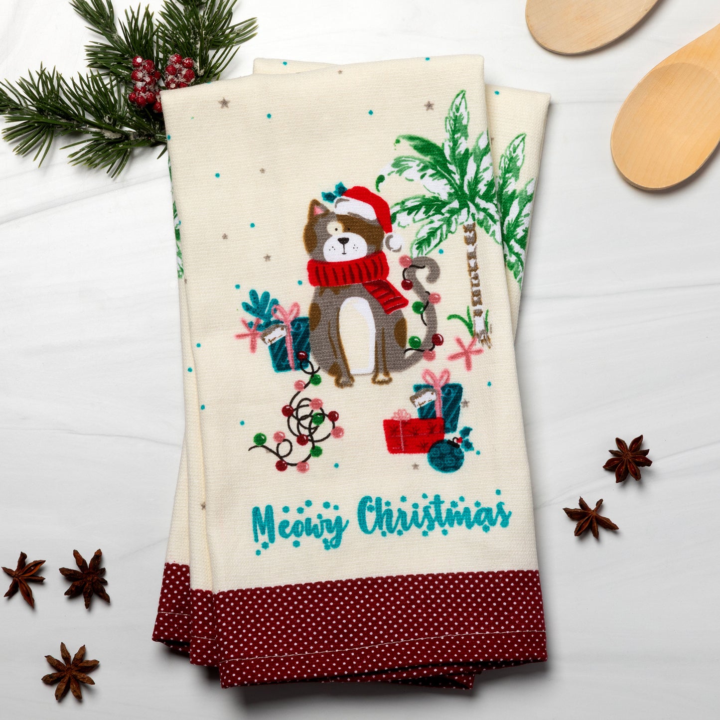 Purrfect Holiday Kitchen Towel - Set of 2