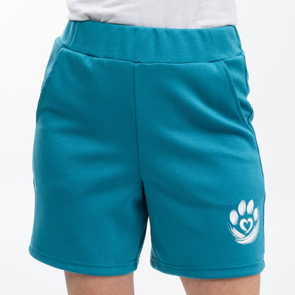 Paws of Love High Waist Stretch Shorts with Pockets