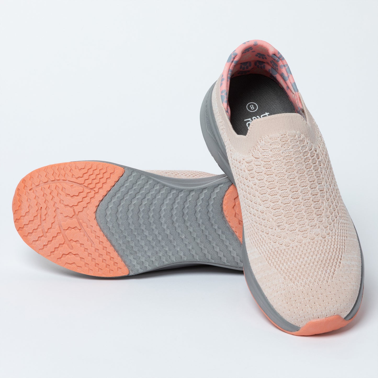 Lightweight Breathable Knit Slide-in Paw Walking Shoes