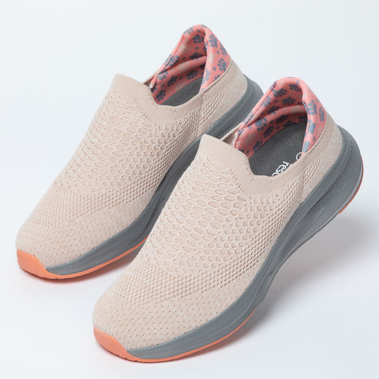 Lightweight Breathable Knit Slide-in Paw Walking Shoes