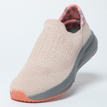 Lightweight Breathable Knit Slide-in Paw Walking Shoes