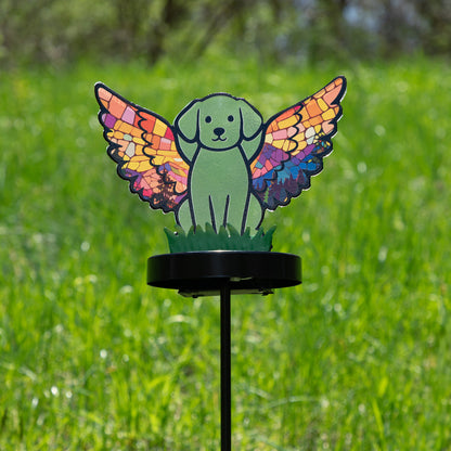 Pets & Angels Colorful Mosaic Solar Garden Stake Light
