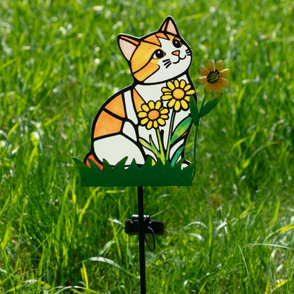 Pets & Angels Colorful Mosaic Solar Garden Stake Light