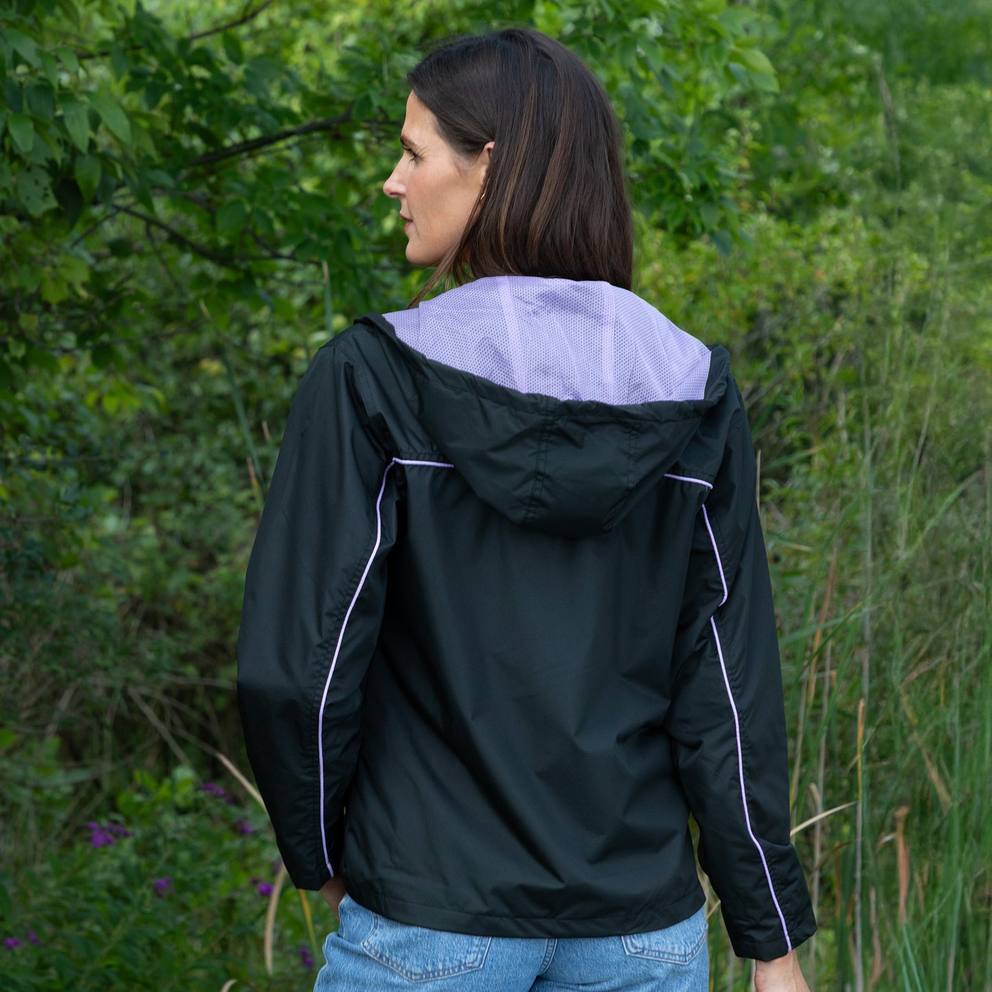 Water-Repellent Paw Print Hooded Jacket