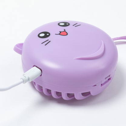 Fun Cat Portable Rechargeable Fan with Mirror