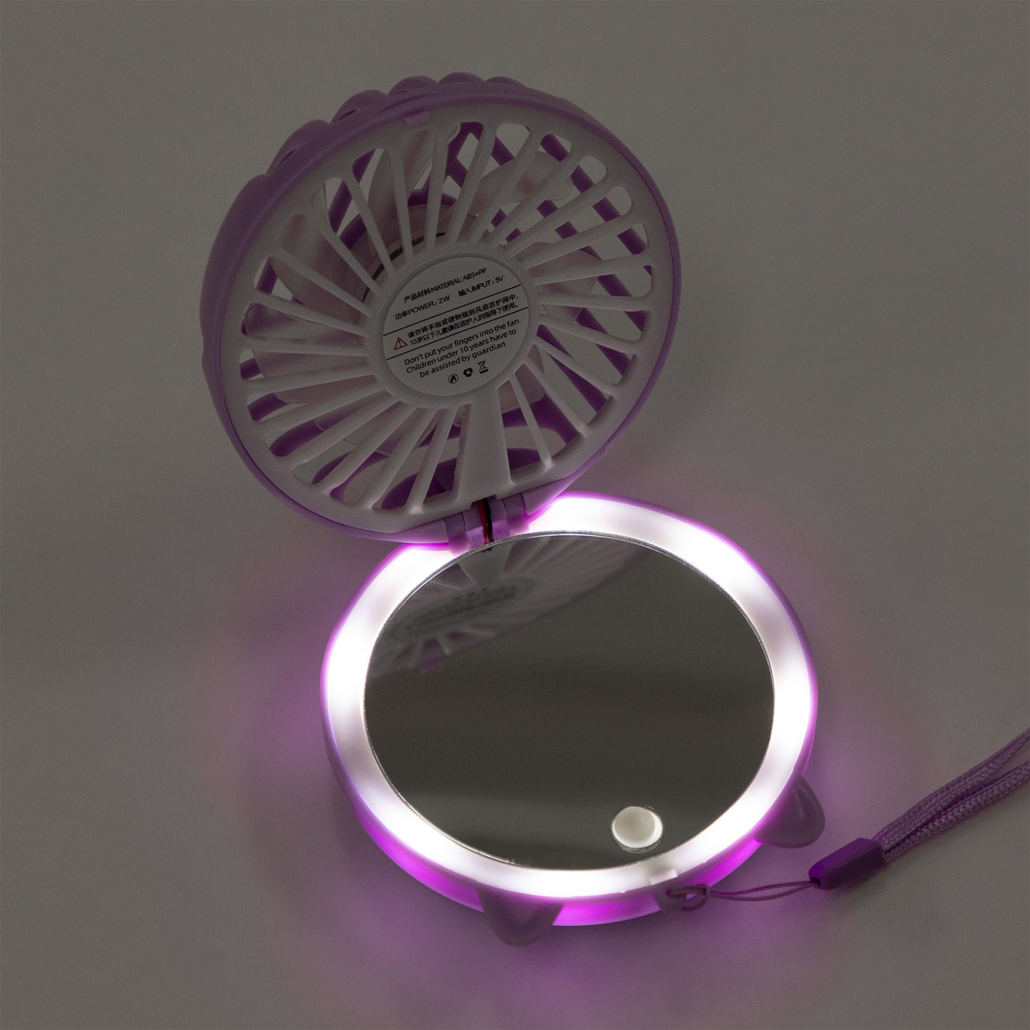 Fun Cat Portable Rechargeable Fan with Mirror