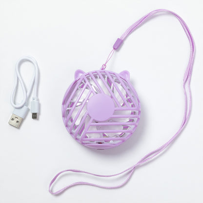 Fun Cat Portable Rechargeable Fan with Mirror