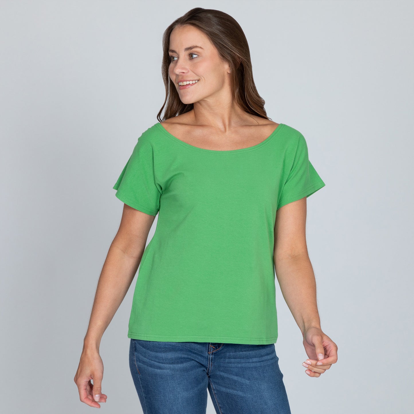 Organic Shirred Sleeve Tee